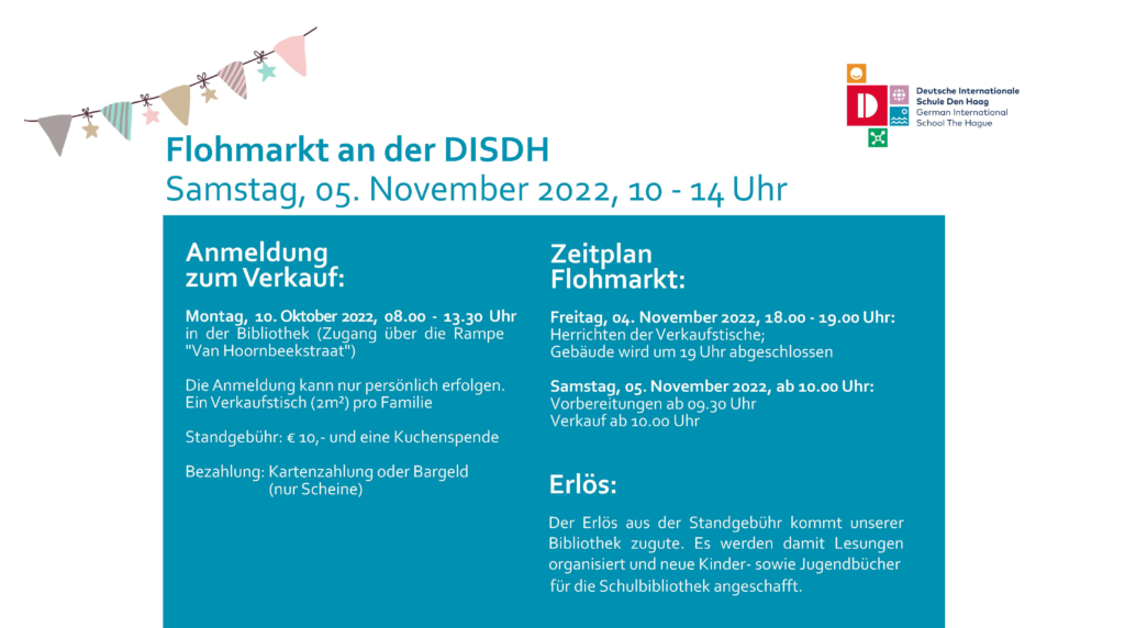 DISDH-Flohmarkt: Standverkauf!