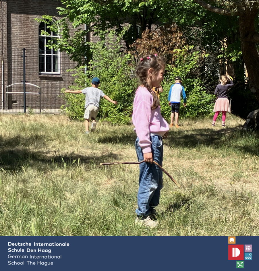 Students in the garden
