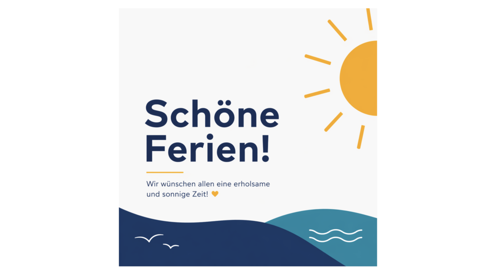 Wir wünschen allen schöne und erholsame Ferien! 🌼